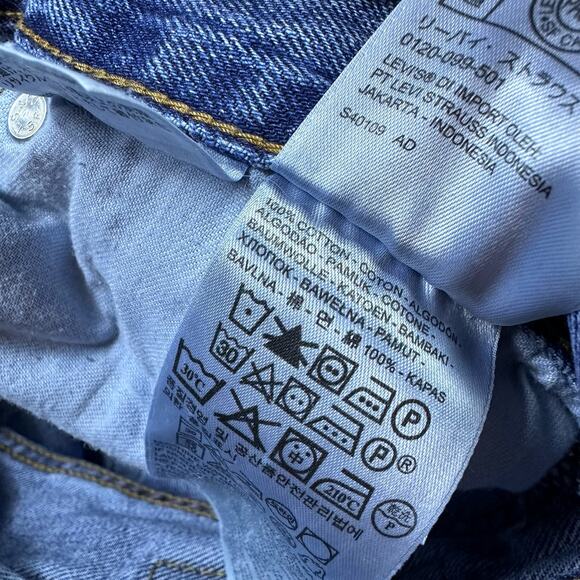 Levi's 550 Relaxed Fit Straight Leg Fray Ankle Hem Denim Jeans Men's 33 X 34 - Picture 15 of 16